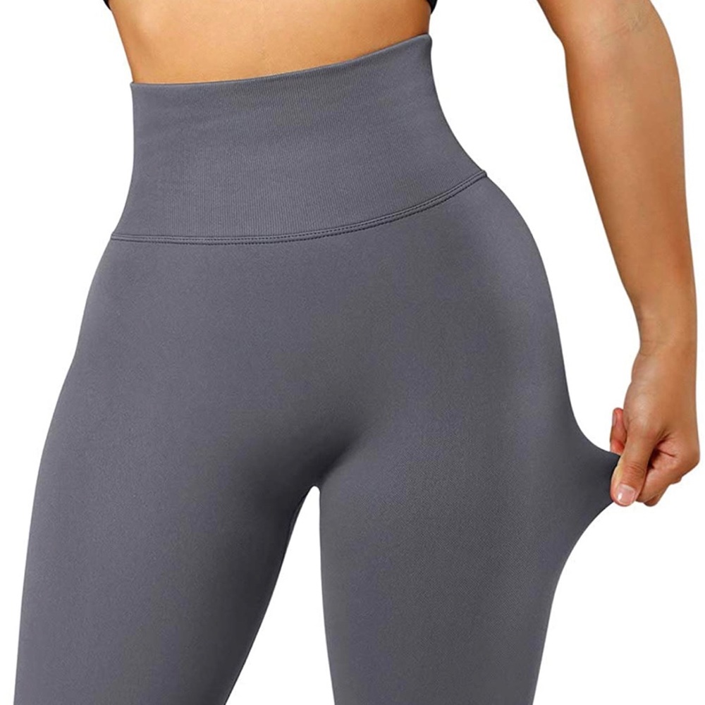 SUUKSESS Women Scrunch Butt Lifting Seamless Leggings (Upgrade Grey)